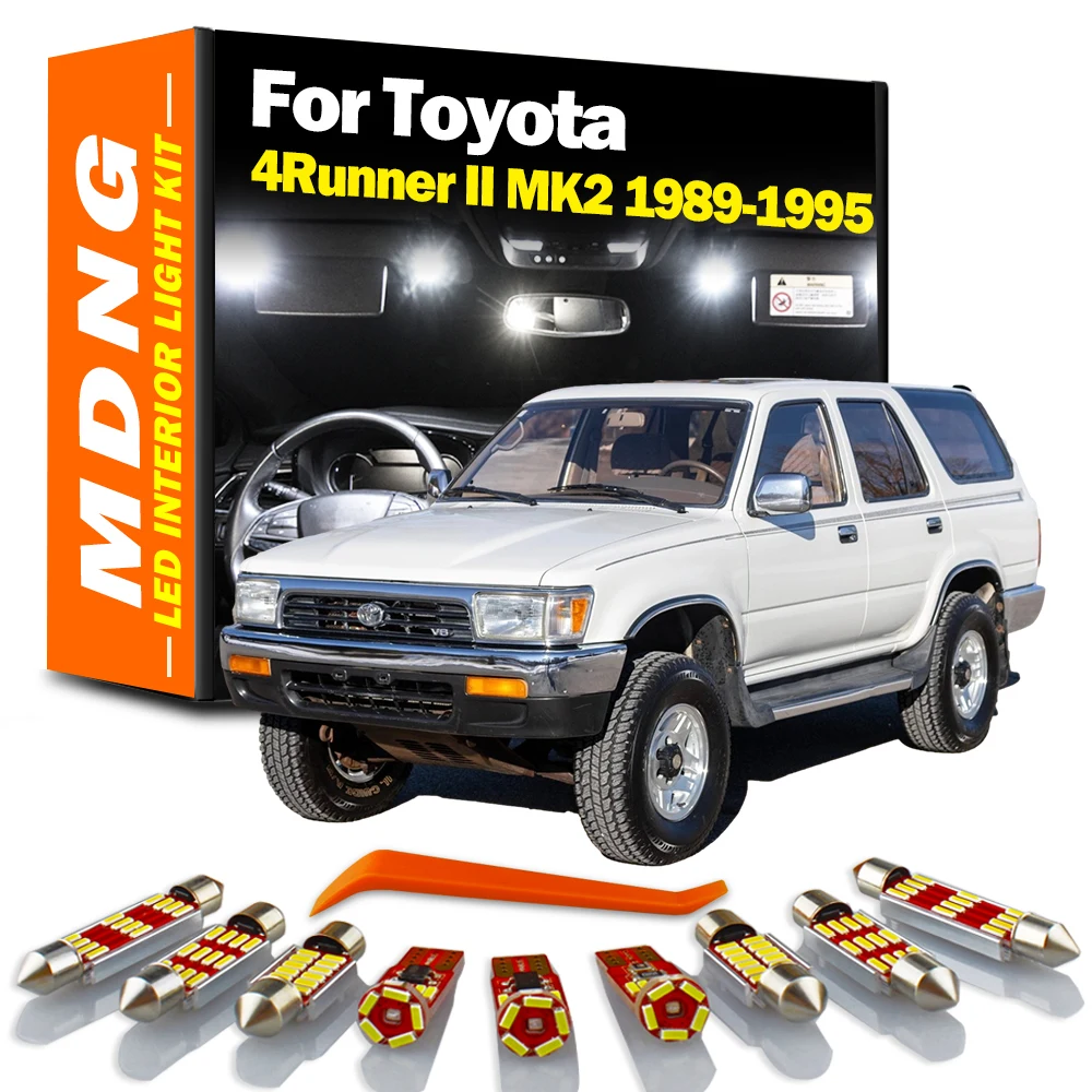 MDNG 9Pcs Led Bulbs Canbus For Toyota 4Runner II MK2 1989- 1992 1993 1994 1995 LED Interior Map Dome Light Kit Car Accessories