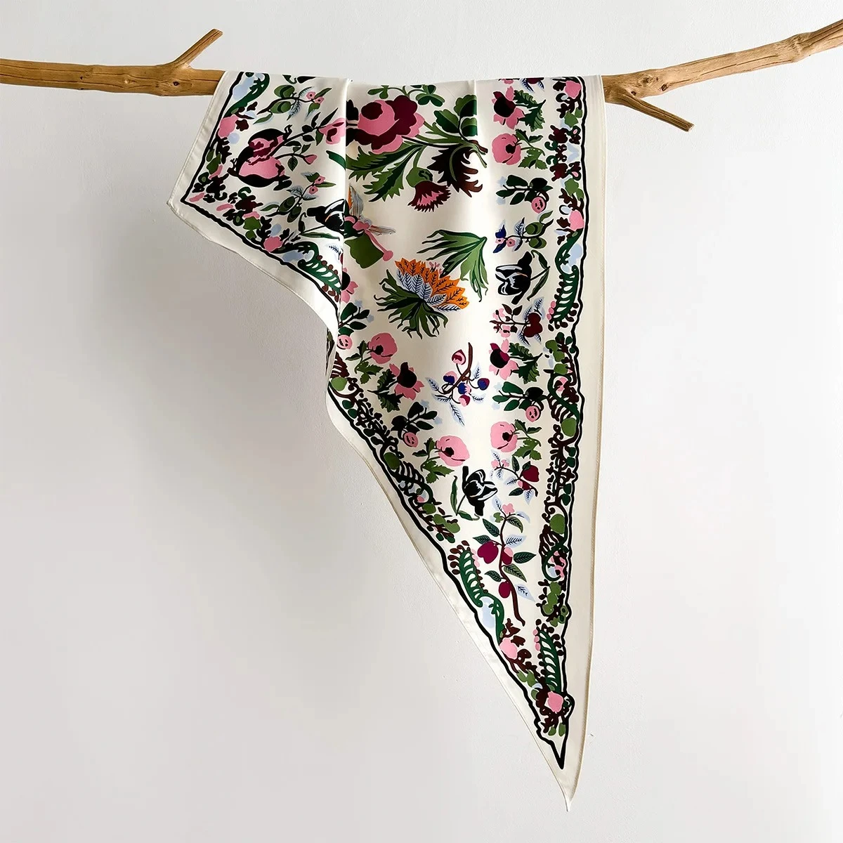 Floral Printed Square Scarf Fo - Face Scarf Mask 评论和价格