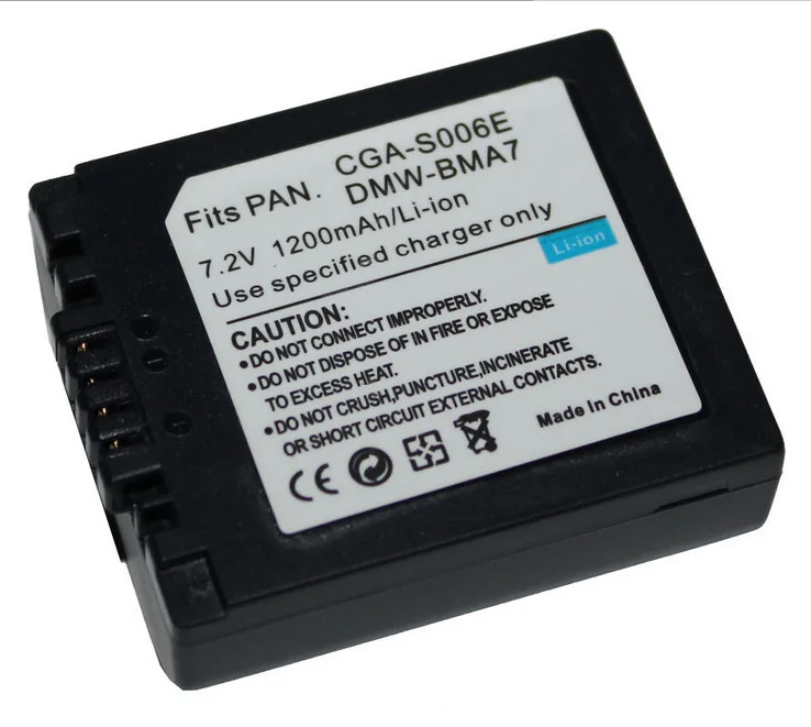 2 個 1200mAh CGA-S006 バッテリー パナソニック S006E DMW-BMA7 高容量リチウムイオン交換用パワーパック 急速充電付き