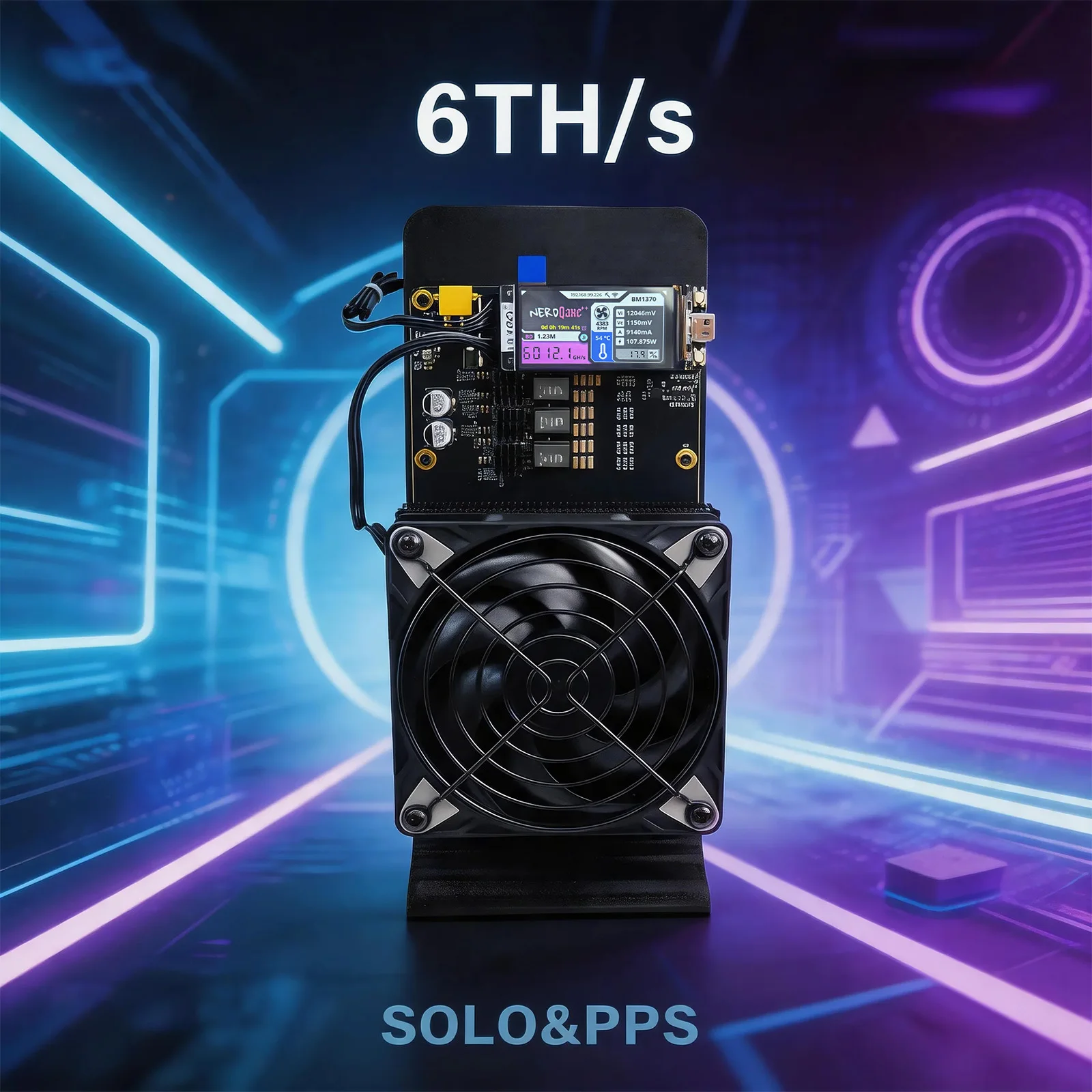 

2026 New minerNerdQaxe++rev6.1 6TH/s Bitcoin Miner 100W Low Power SHA-256 BTC Solo Mining Machine WiFi Home Crypto Miner