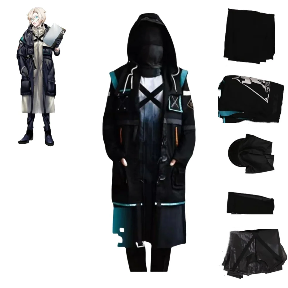 

Костюмы для косплея доктора, игра Aknights, рождественская вечеринка, сцена, все черные плюс белые жилеты, темно-черные стильные костюмы