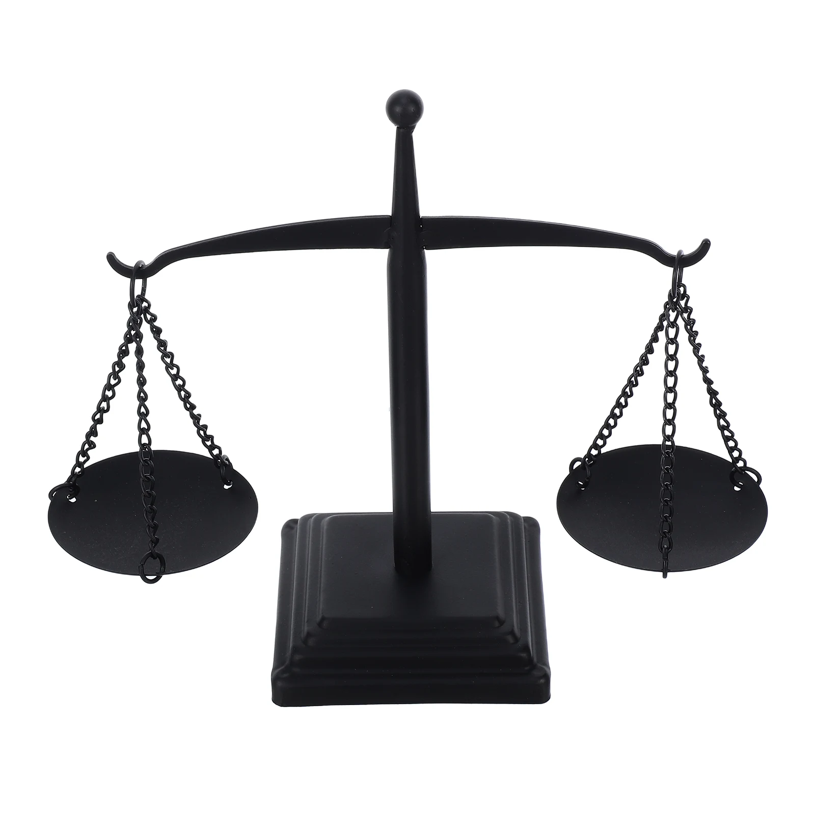 

Iron Libra Statue Decorative Sculpture Jewelry Display Tray Black Metal Home Ornaments Unique Decor Pieces Retro EleganceVintage