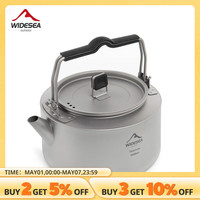 Widesea Camping Titanium Kettle Outdoor Tea Coffee Kettle Tableware Pot Supplies Tourist Dishes Hiking Cooking Equipment