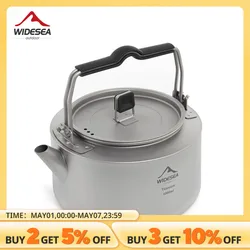 Widesea Camping Titanium Kettle Outdoor Tea Coffee Kettle Tableware Pot Supplies Tourist Dishes Hiking Cooking Equipment
