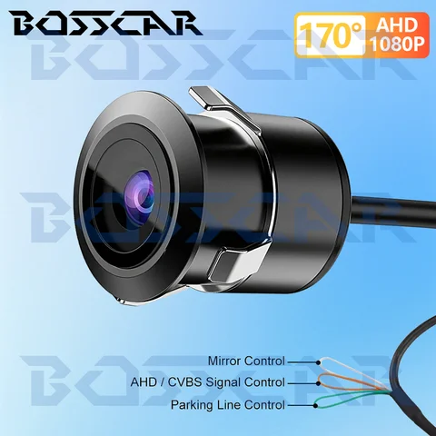 BOSSCAR AHD1080P Car Front Rear View Back Up Camera 170° Fisheye Lens Full HD Night Vision Vehicle Reverse Camera Universal G301