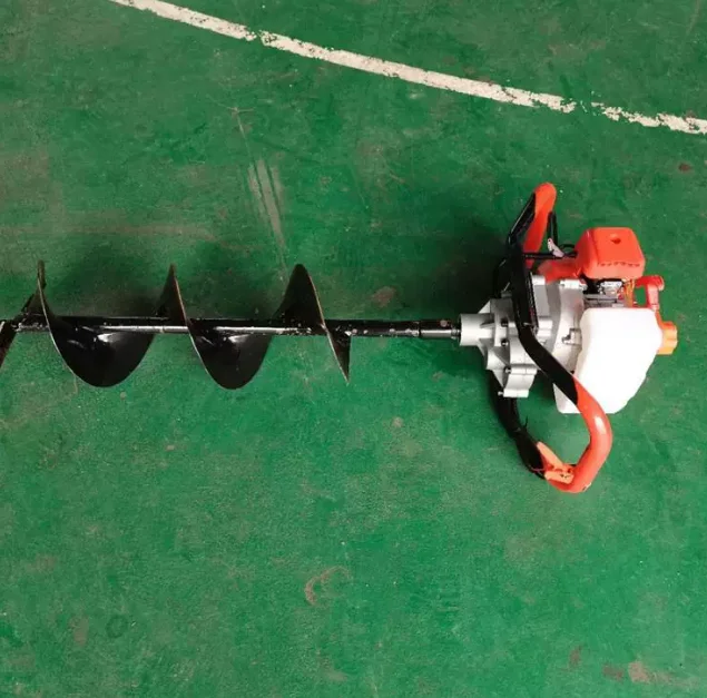 44cc Gas Powered Earth Auger with 20cm Drill Bit & Stand, Heavy Duty Post Hole Digger for Fence & Pole Installation