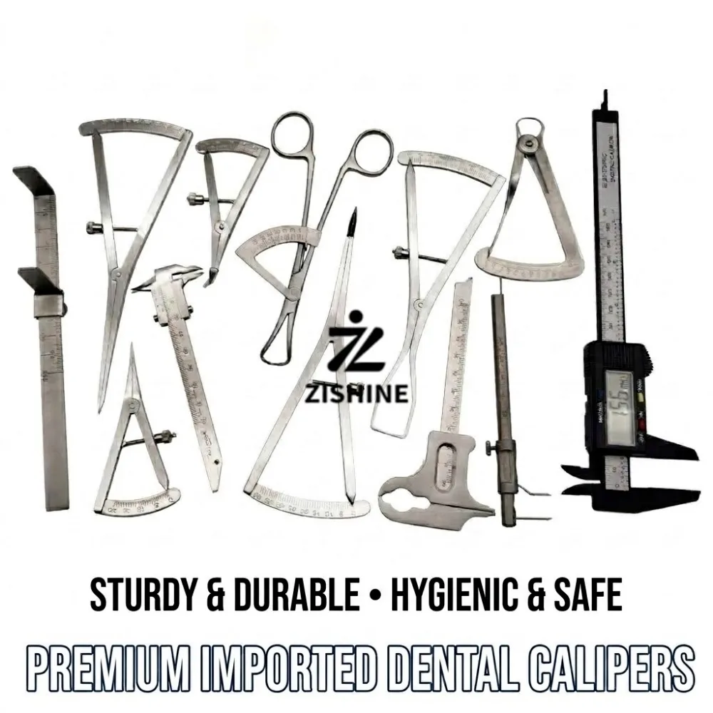 Dental Caliper Bone Ridge Gauge Implant Measuring Ruler Vertical Vernier Caliper Interdental Distance Tool Stainless Steel