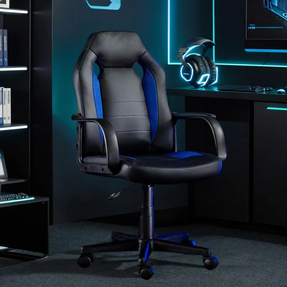 

Ergonomic Computer Gaming Chair Home Office Racing Executive Video Task Desk PU Leather for Adults Teens Kids Gamer