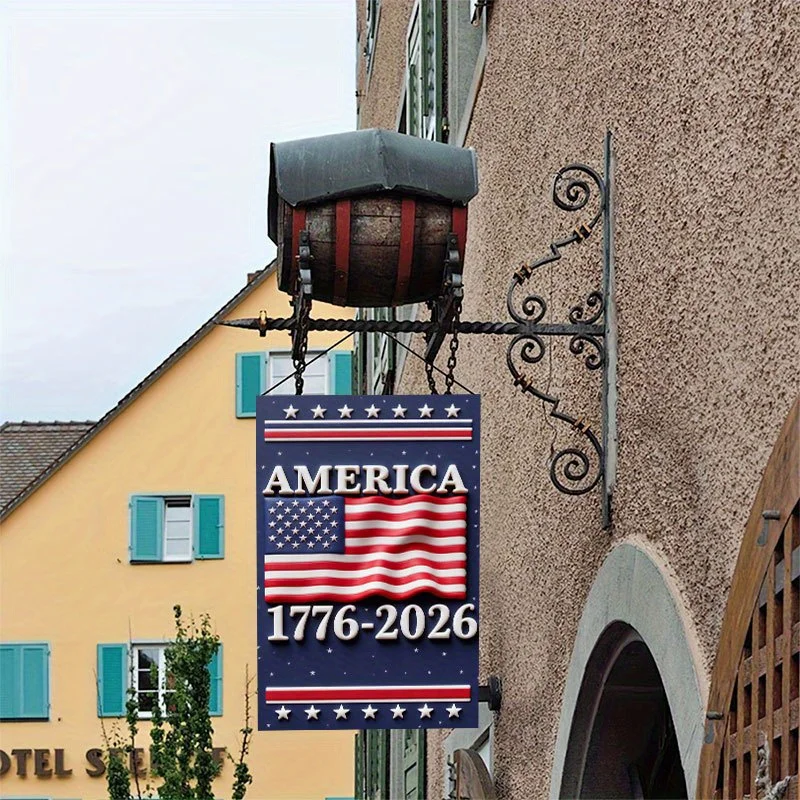 

Праздничный садовый флаг с патриотической тематикой, односторонняя печать, полиэстер, прочный, для улицы, для двора, газона, патио, веранды, домашнего декора