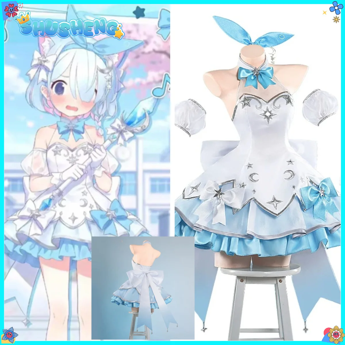 Blue Archive Arona Magical Girl Cosplay Full Set Anime Game Costume With Halo Headwear For Anime Convention & Photo Shoot