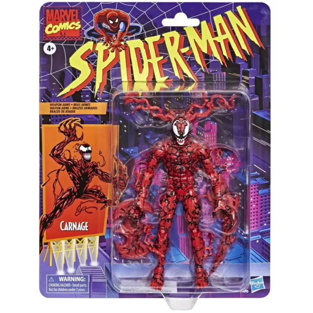 Marvel Legends Spider Man Retro Card Quentin Beck Cletus Kasady Rhino Target 6-Inch  Action Figure Moving Doll Toy Birthday Gift