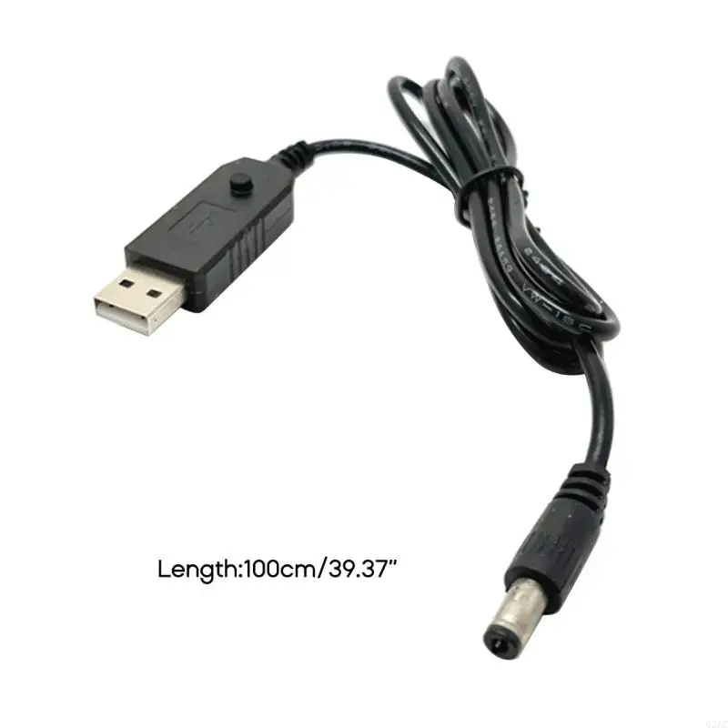 G2AC USB USB Converter Cable 5V to 9V 12V 5.5x2.5mm Connecter Power Converter Adapter Line LED Display