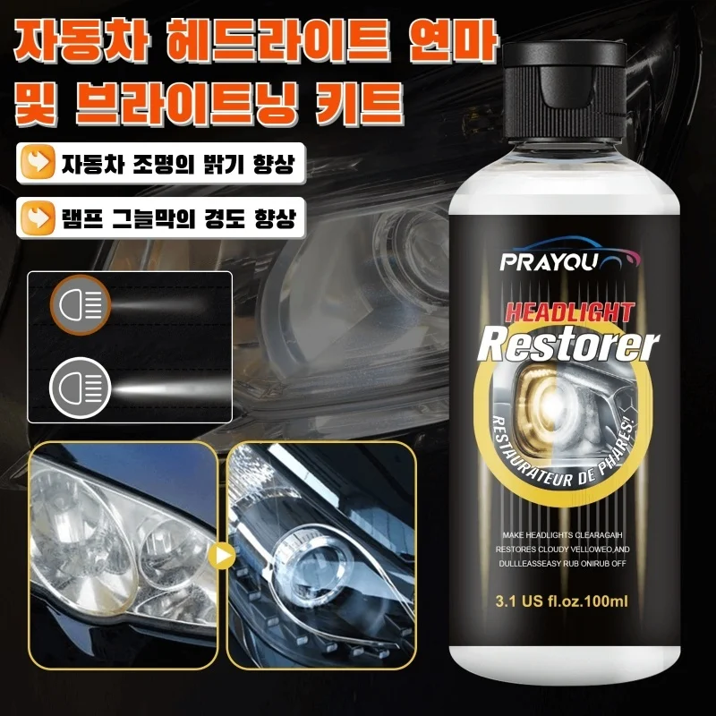 Car headlight gloss liquid care set coating renewal car headlight maintenance gloss liquid