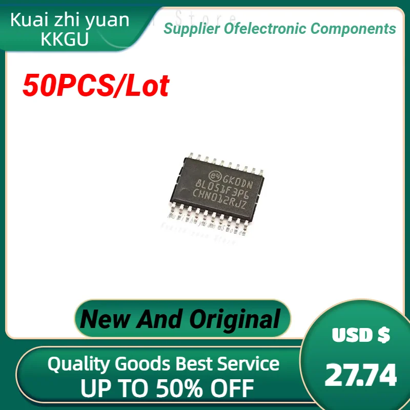 50PCS/Lot New And Original STM8L051F3P6TR TSSOP20 STM8L051F3P6 16MHz 8KB Flash 8bit Microcontroller MCU Controller Quality Goods