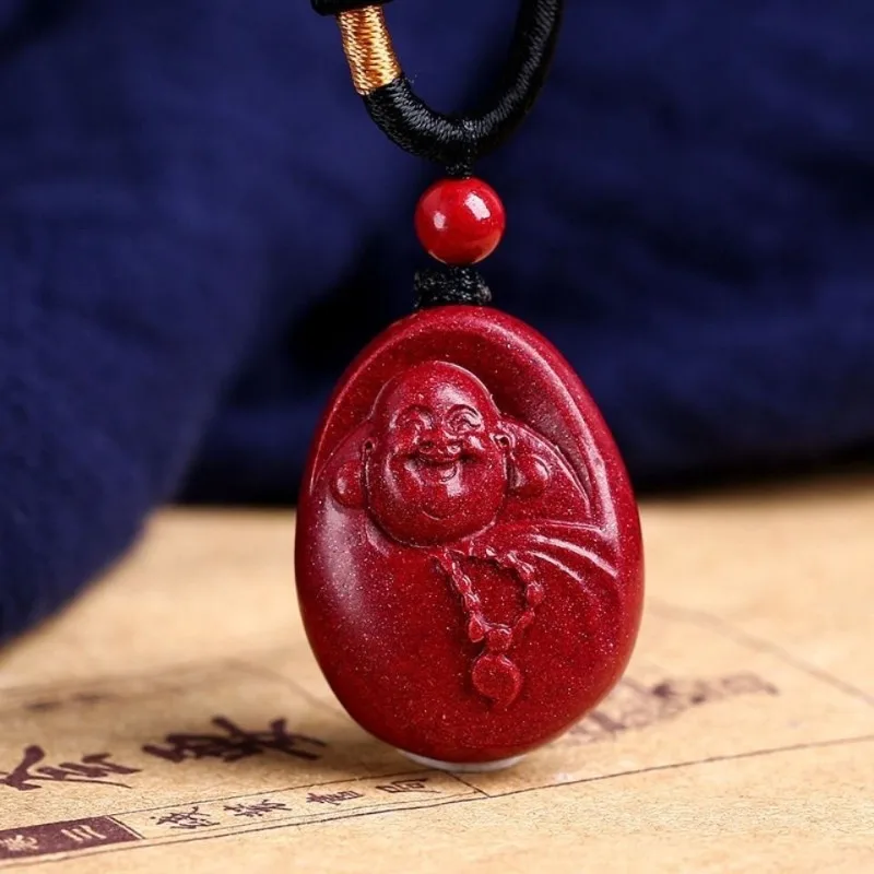 Vermilion Sand Maitreya Buddha Pendant, Unisex