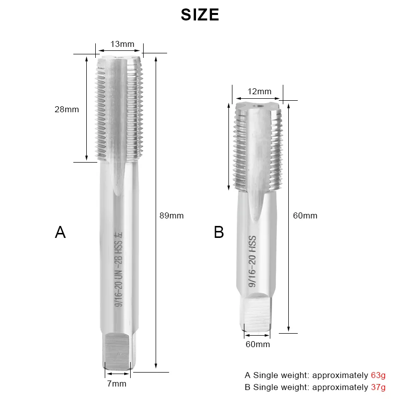 RIDERACE Bicycle Crank Pedal Thread Tap Left Right Hand Thread Repair Drill Bits Road MTB Bike Crankset 9/16 Inch Wire Tap Tools