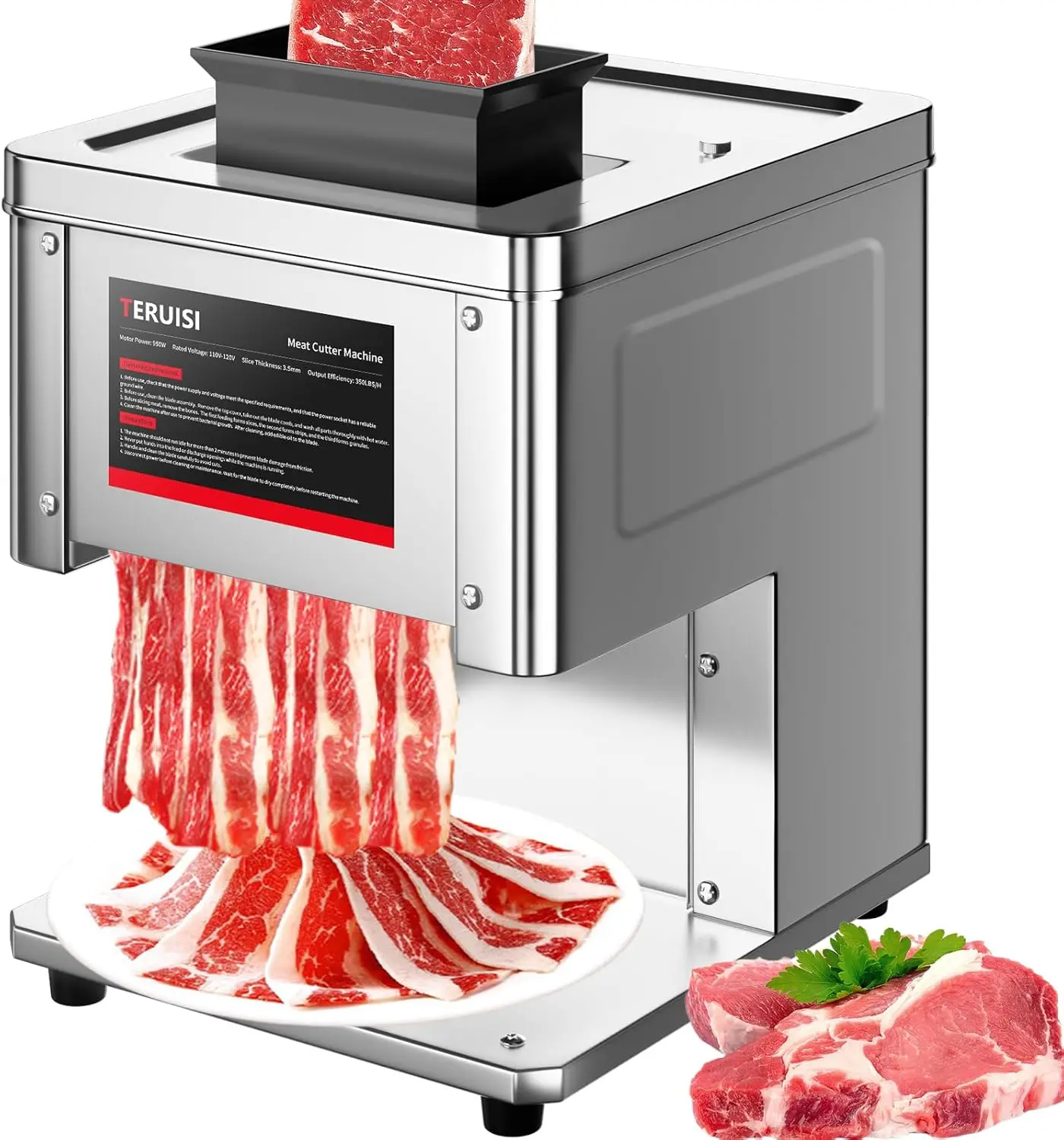 

Мясорезка электрическая 950 Вт, производительность 450 фунтов/час, коммерческая, 3,5 мм, с функцией удаления ножей