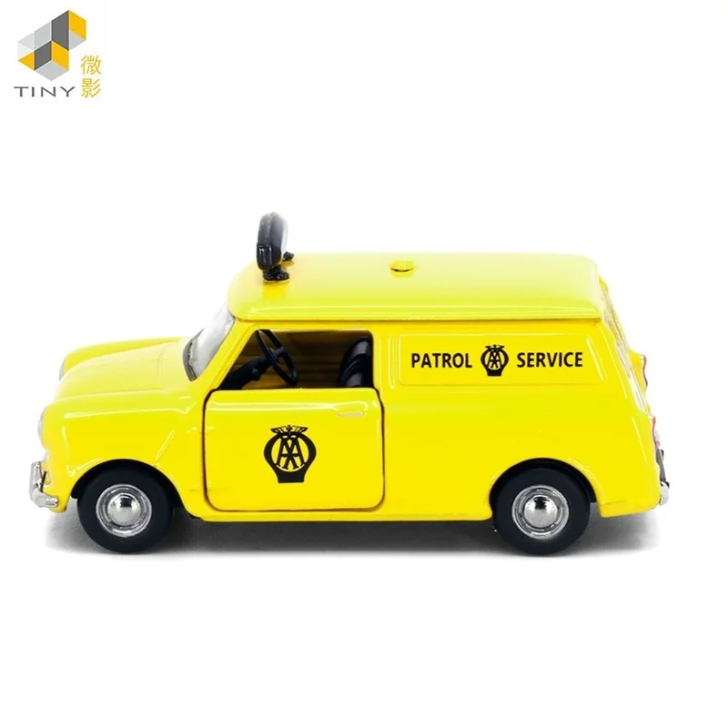 Tiny 1:50 U.K Mi-ni Van Series Yellow Alloy Simulation Model Car