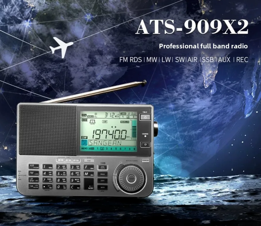 ATS-909X2 high-end full-band radio for the elderly, professional old-fashioned emergency radio