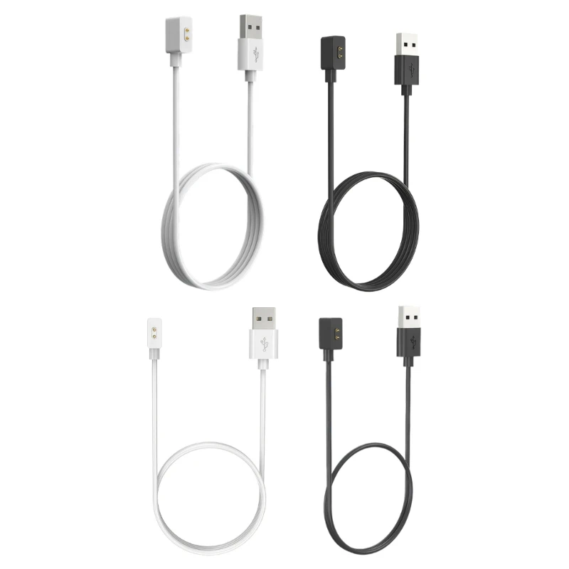 Y1AE USB-A Watch Charging Cable for Watch 5 Active with 2 Pin Head for Desk Bedside Travel Use
