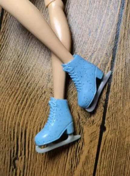 High Heels Puppe flache Füße Schuhe weiße Stiefel Geschenke Zubehör für Ihre 1/6 Barb Puppen TpQ88 – Detail 6