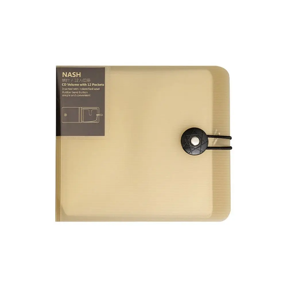 

Portable Transparent CD Storage Case With Buckle Album Box DVD Holder 12 Pockets Disc Wallet CD Sleeve DVD Organizer