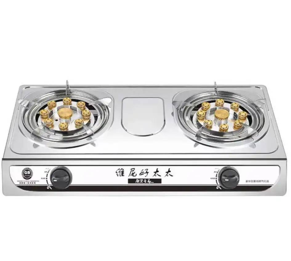 

Energy-Saving Stainless Steel Gas Stove 2 Burner for Home Use