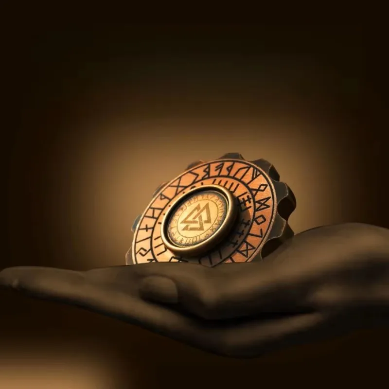 EDC Giroscopio con punta delle dita Rame puro assemblato Dito rotante Giroscopio per alleviare lo stress per adulti Bagua Giocattoli per alleviare lo stress