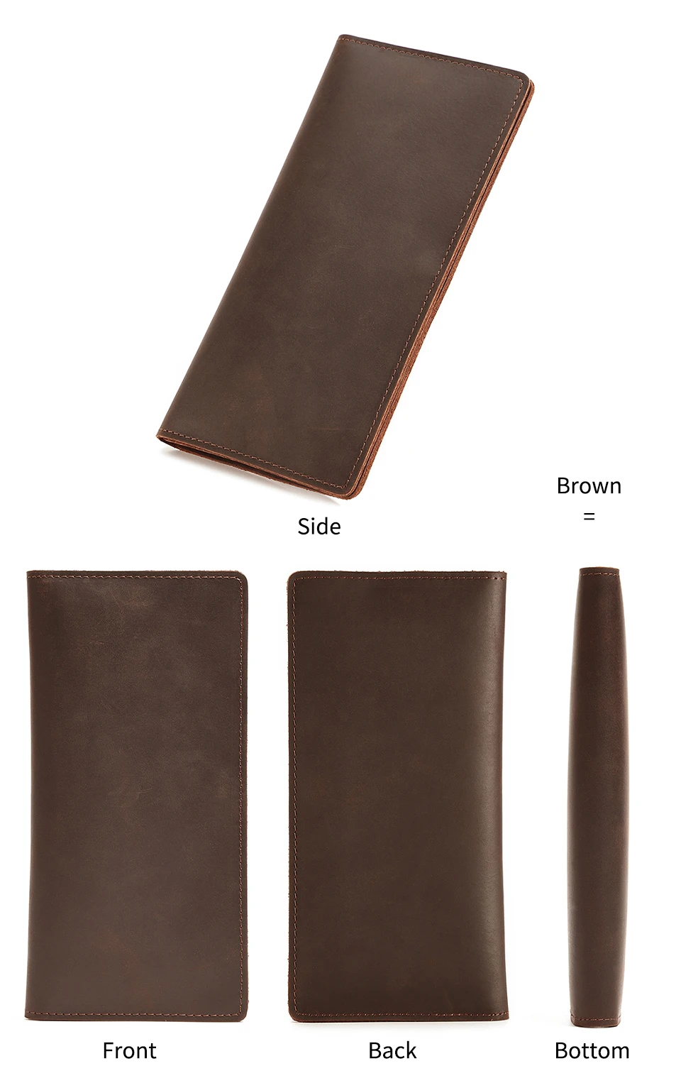 Joyir Echt leder Brieftasche Männer Leder lange Brieftasche Clutch Tasche Vintage männliche Geldbörse für Scheck heft Kreditkarten minimalist ische Geldbörsen – Detail 9
