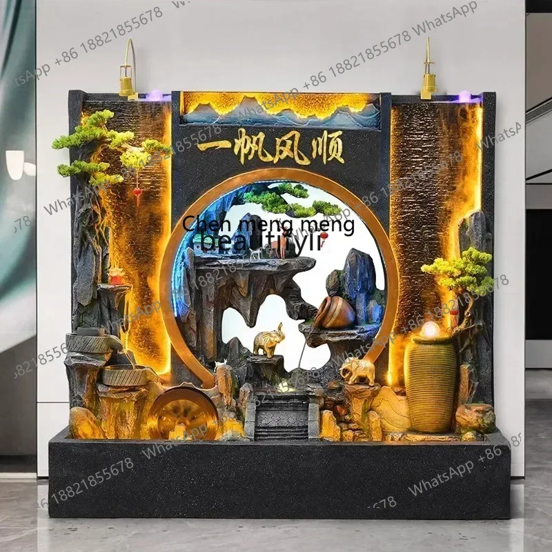 

E153 K18 A16 Rockery Water Curtain Wall Hanging Wine Bottle Fish Pond Water Screen Fountain Waterfall Screen Wall Landscape Deco