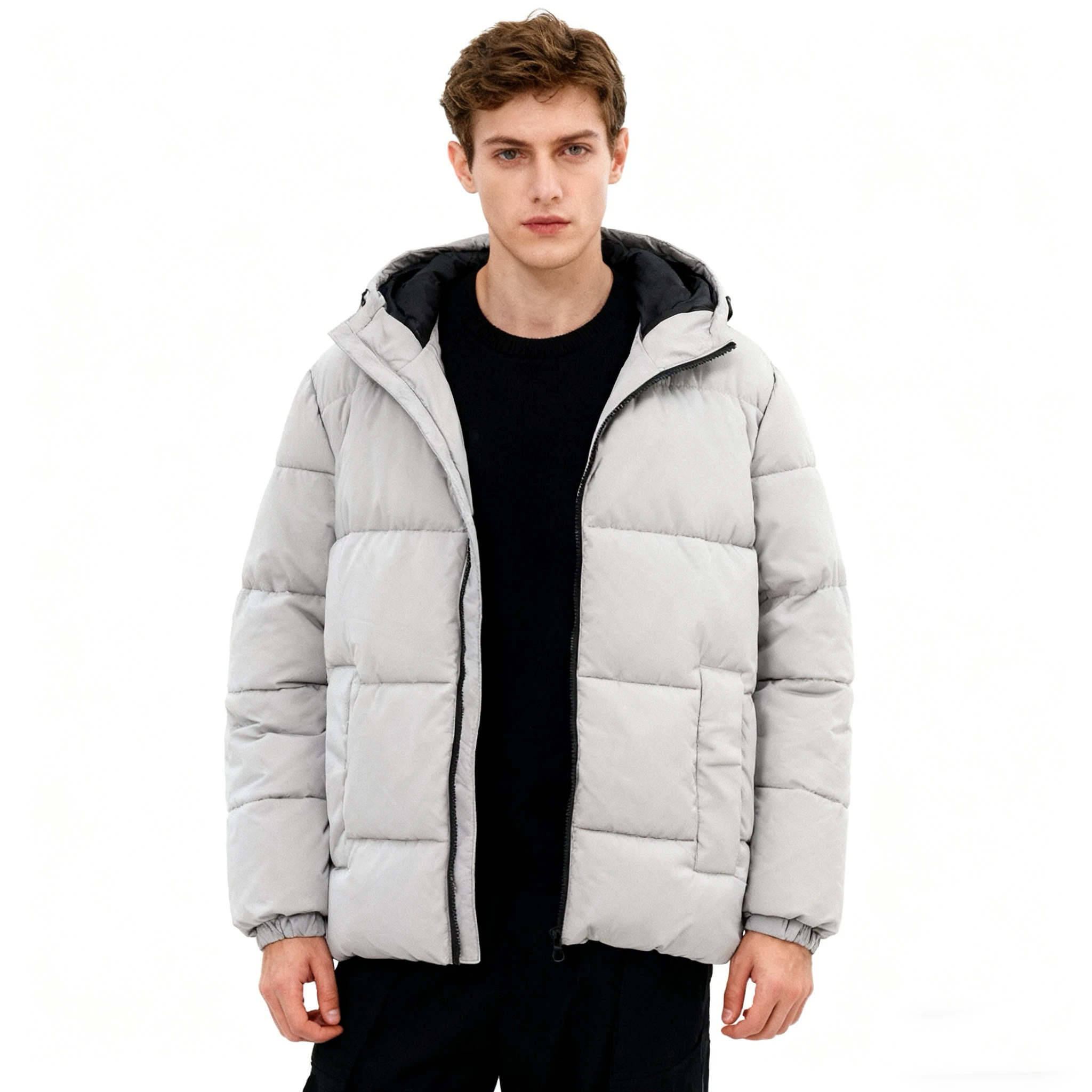 

Loose Fit Men's Cotton Jaet FF964 Hooded Versatile Casual Long Sve Youth Trendy Regular Length Autumn Faion