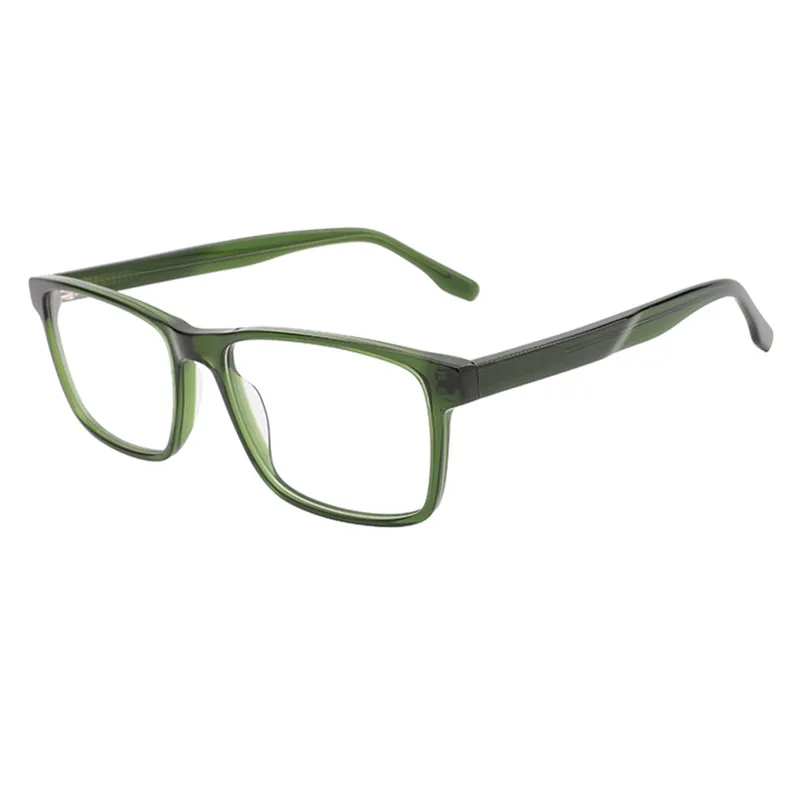 

Kirka Unisex Rectangle Eyewear Optical Prescription Glasses Frame in Temple 4 Colors Acetate WD1632