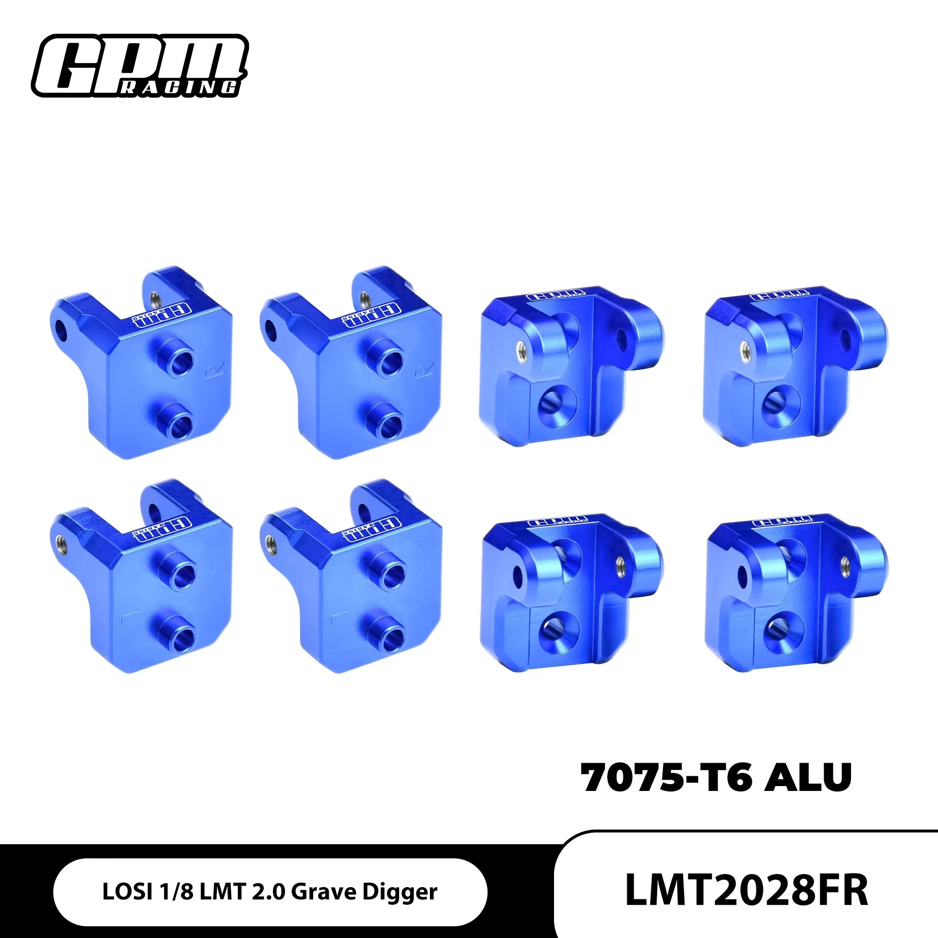 

LOSI 1/8 LMT 2.0 Tomb Digger Aluminum Alloy 7075-T6 Front and Rear Suspension Fixed Seat (8 pieces)