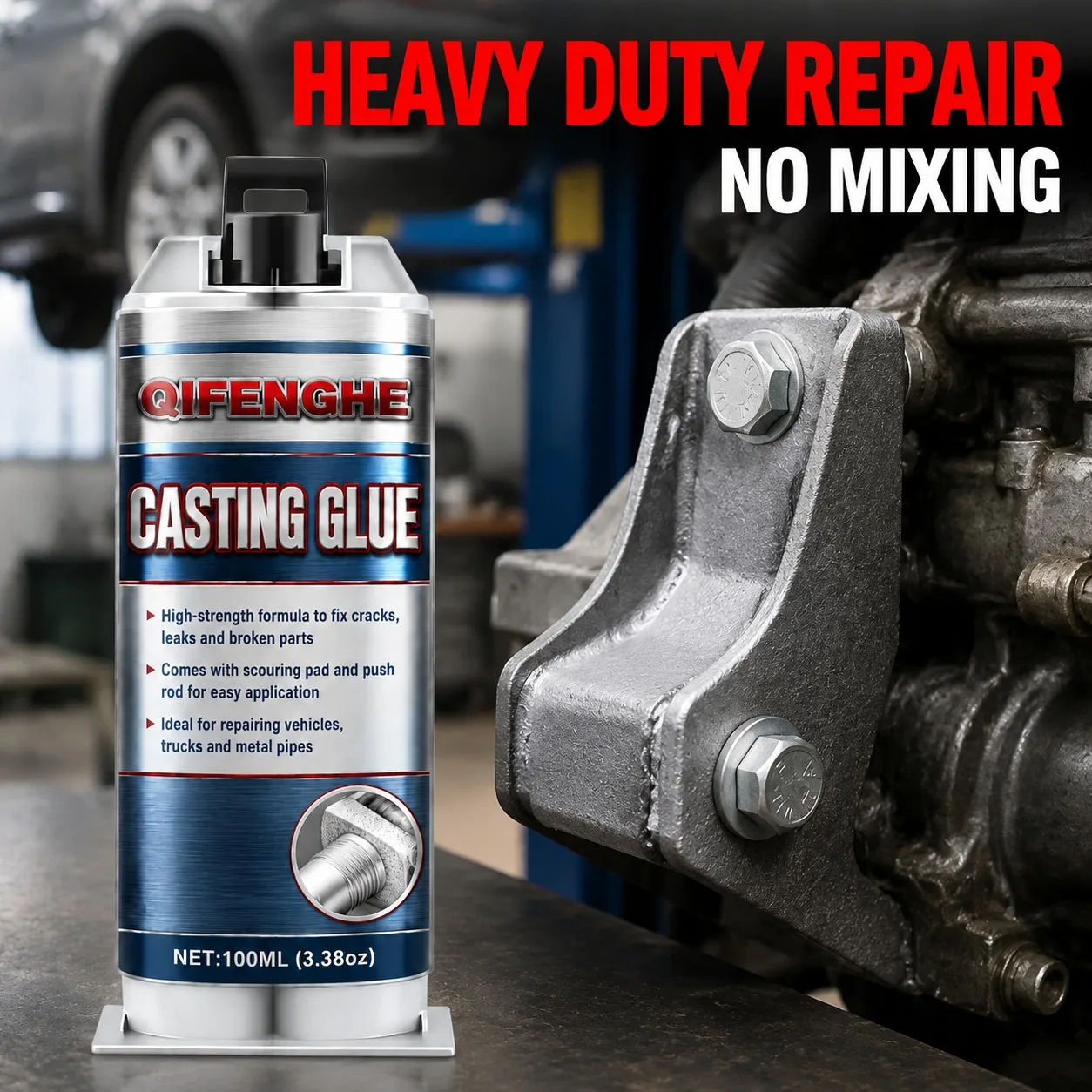Metal Repair Paste Industrial AB Caster Glue High Strength Bonding Sealant Strong Casting Welding Seam Metal Repair Agent