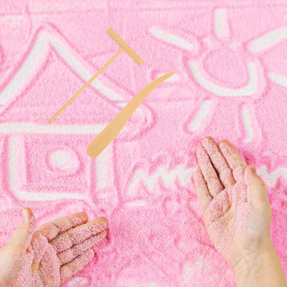 Zen – ensemble de râteaux à sable, outil de dessin, fournitures de jardin, décoration de Table pour bureau, décors jaunes pour enfants