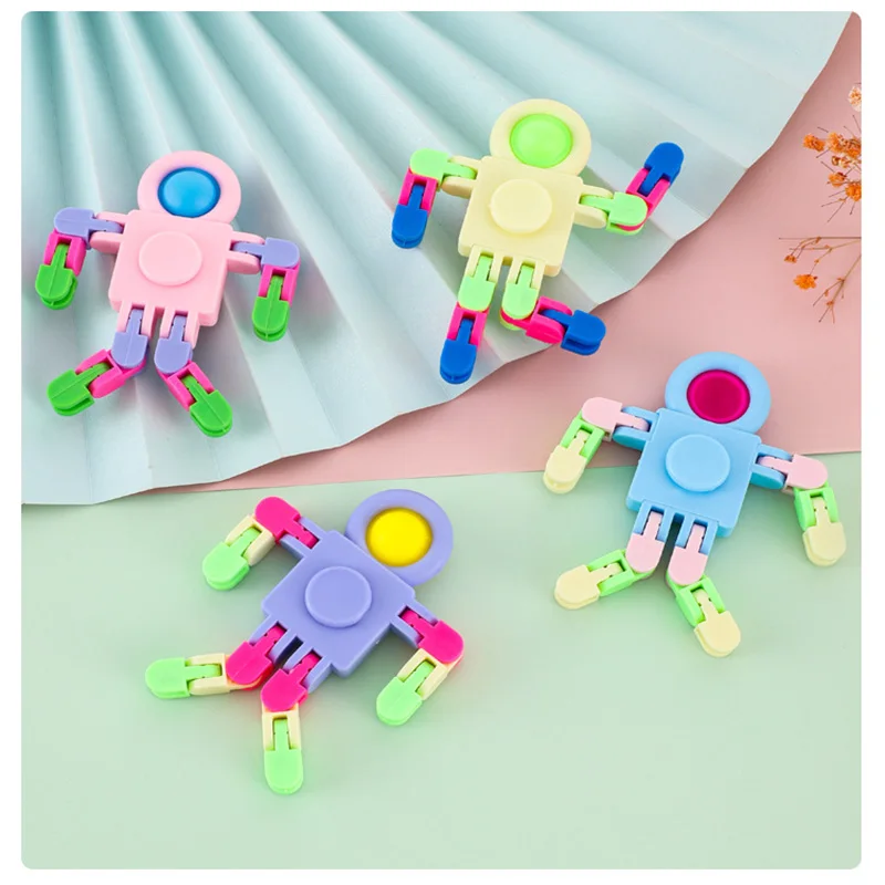 4/8/16/32 Stück Astronauten-Kettenkreisel Mechanisch Verformbarer Rotierender Roboter Puzzle Eltern-Kind Fidget-Spielzeug Spinner – Detail 4