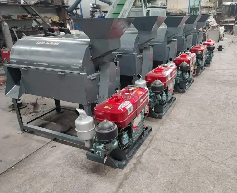 Coconut Coir Machine For Fiber Coconut Shell Processing Equipment Palm Fruit Coconut Husk Shredder Machine