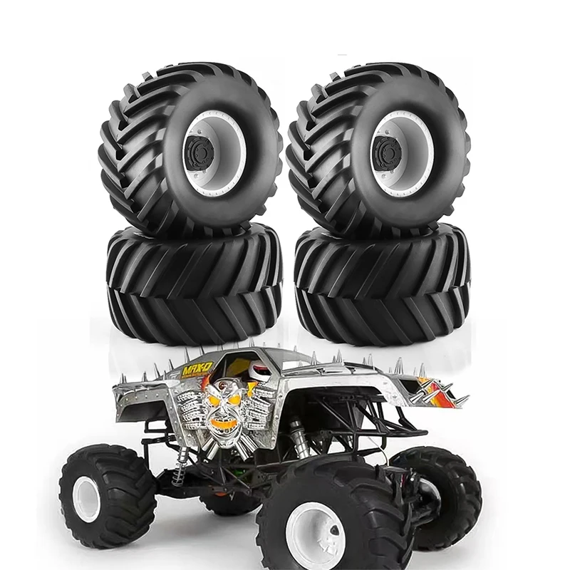 

RC Car 4PCS/Set Wheel Rim&Rubber Tires for 1/10 RC Monster Truck Car Tamiya HSP HPI Kyosh HPI Tamiya Kyosho