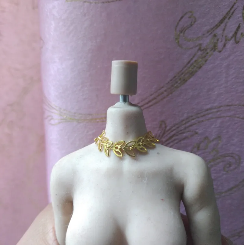 

1:6th Figure Accessory Toy Golden tassel Necklace Model F12" Female Body Doll