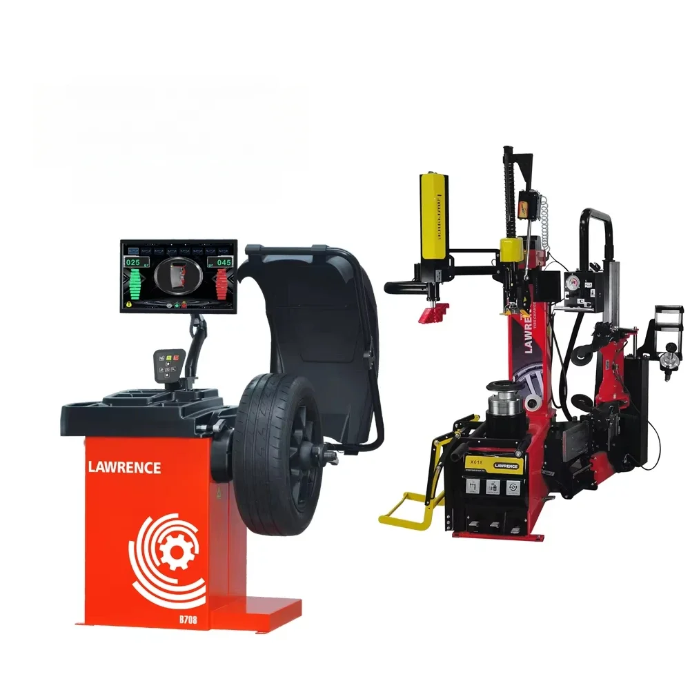 Lawrence Tire Service Workshop Equipment Protect Rims Tire Changer And Wheel Balancer Combo Tyre Fitting Machine Wheel Balancer