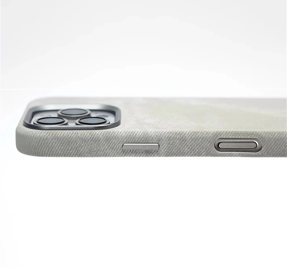 Luxus Faser Leder Stoßfest Fall Für iPhone 17 Pro Max 16 15 14 Plus 13 12 Für MagSafe Magnetische Drahtlose lade Zurück Abdeckung – Detail 5