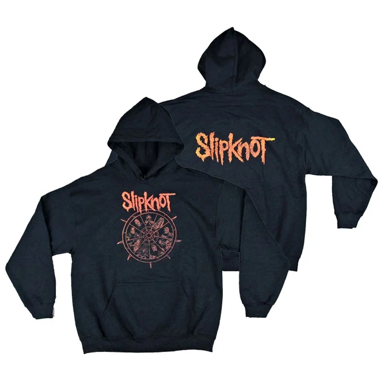 2026 Y2k Slipknot Band's Dark Rock-themed American Vintage Mysterious Emblem-pattern Hooded Sweatshirt for Autumn