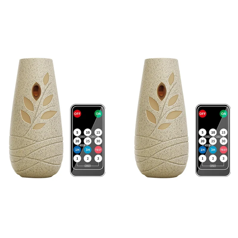 2Pc Eco-Friendly Leaf-Shaped Fragrance Diffuser Has An Automatic Timer And Is Suitable For Use In Homes And Offices