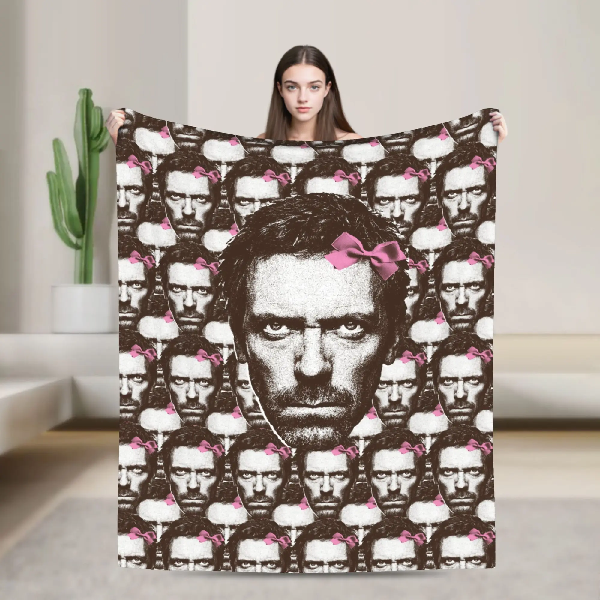 Manta de felpa Dr Gregory House para niñas y niños, manta de franela para sala de estar, colcha de calidad súper suave, regalo de cumpleaños