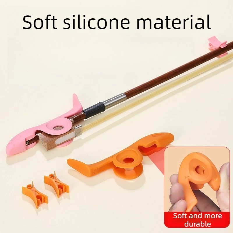 Violin Bows Grip Corrector Silicone Violin Hand Shaped Correction Device Soft Beginner Bow Positioner String Instrument Parts