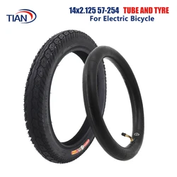 14Inch Tire 14X2.125(57-254) inner outer Tyre Electric Bicycle Replacement Vehicle Electric Bicycle tube Tyre