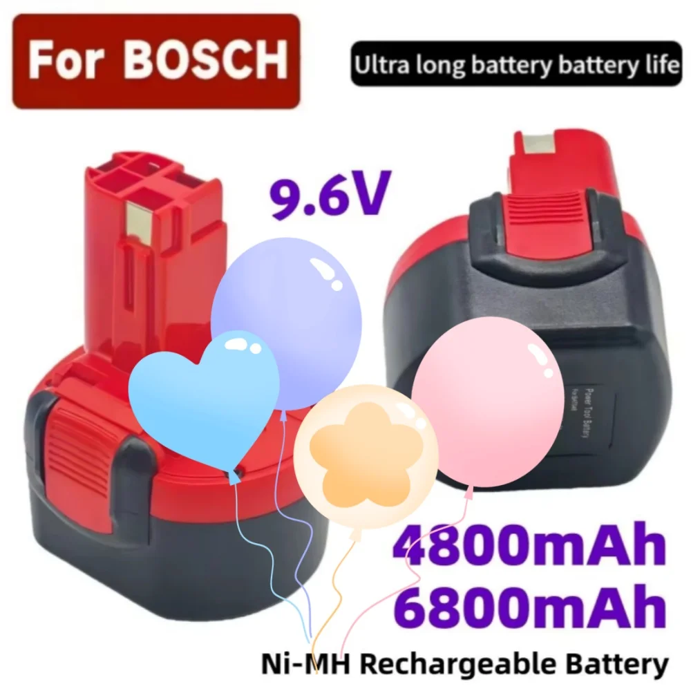 

Аккумулятор Ni-MH 9.6В 12800мАч для электроинструментов Bosch BAT048, совместимый с PSR 960, BH984, BAT119, L50