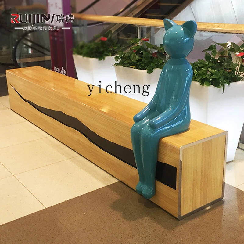 YFY  shopping mall creative fiberglass leisure chair creative multi-person  Chen rest chair