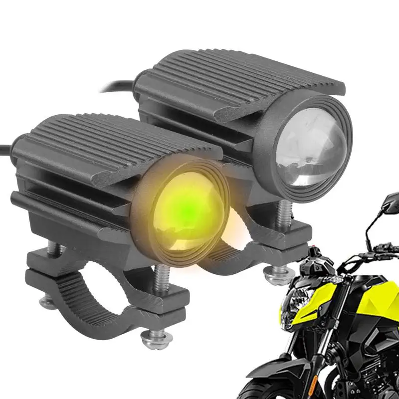 Motorcycle LED Spotlight 2Pcs Bright LED Motorcycle Headlight Universal Moto Spotlight Bulbs For Motorcycles Road Bikes Bicycle