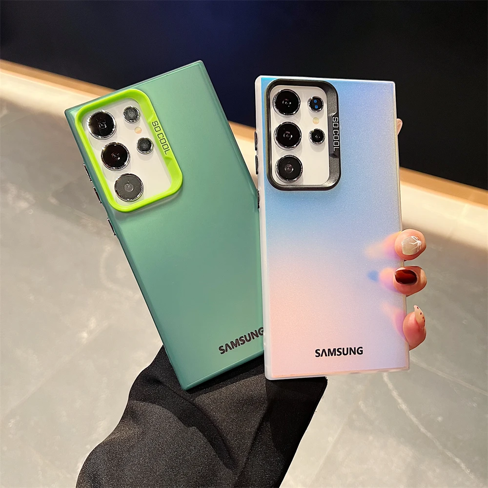 Matowe etui laserowe Samsung Galaxy S26 S25 S24 Ultra S23 S22 S21 Plus S20 FE Note 20 A54 A34 A14 A73 A53 A52 A71 Odporne na wstrząsy